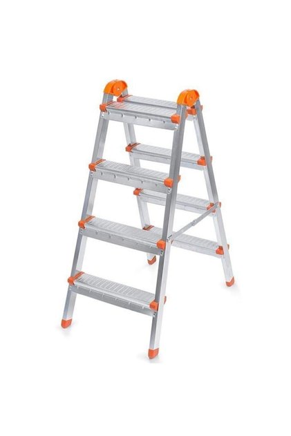 Perilla Çift Çıkışlı 4+4 Basamaklı Metal Merdiven