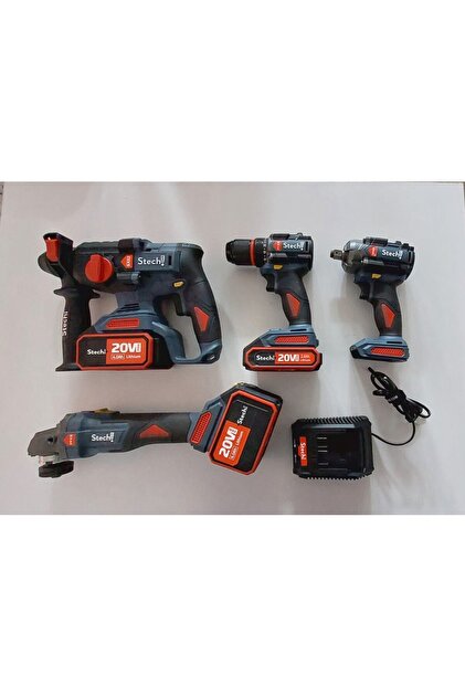 StechEnd 4 LÜ SET SX52-SX35-SX44-SX12 1X6 AH-1X4 -1X2 AHAH 20 VOLT