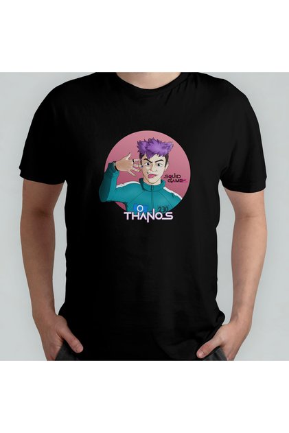 Squid Game Thanos 100% Cotton Crew Neck T-Shirt Model 1