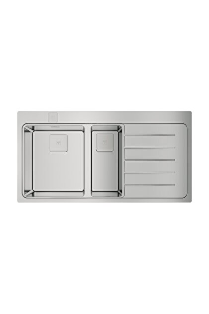 Teka Zenit 1½b 1d 1,5 Gözlü Sağ Damlalıklı Paslanmaz Çelik Tezgah