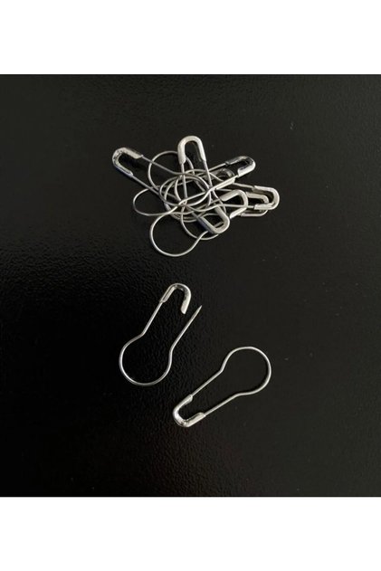 100Pcs Silver Safety Pin Bulb Type Label Pin 2 cm Pear Safety Pin