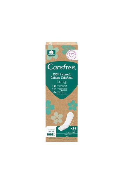 Carefree Unscented Daily Sanitary Pads - Long Size 24 Pads