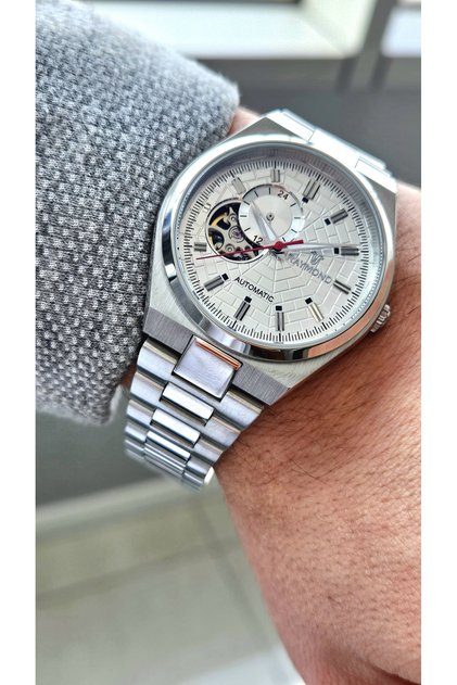 Rym-250424 Raymond Automatic Men's Wrist Watch- 2 Years Warranty - Stainless Steel