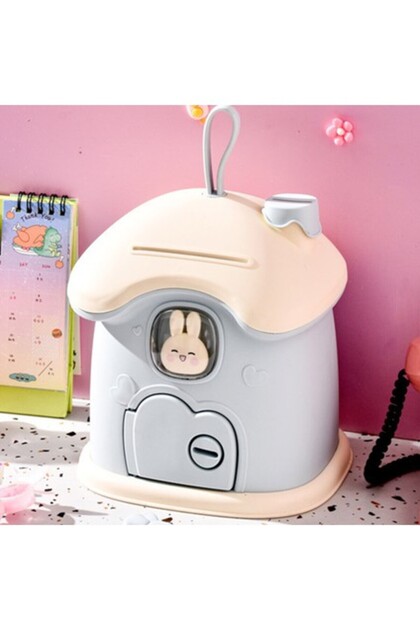 Cute Home Chimney Design Locked Money Box