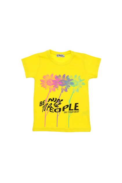 تي شيرت بناتي مطبوع عليه Be Nice To People