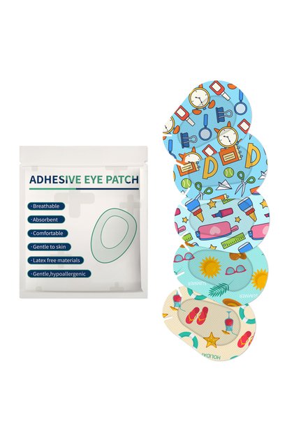 30PCs 02 30Pcs Kids Eye Patches Cartoon Adhesive Breathable Amblyopia Bandage Amblyopia Protect Eyes