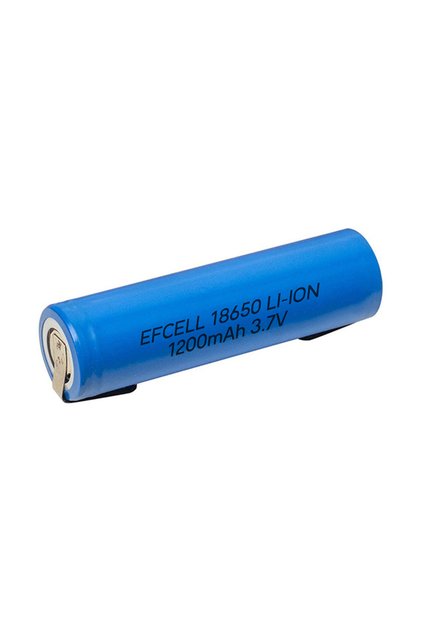 Efcell 18650 3.7 Volt 1200 Mah Başlıksız Puntalı Mavi Lityum Li-İon Pil