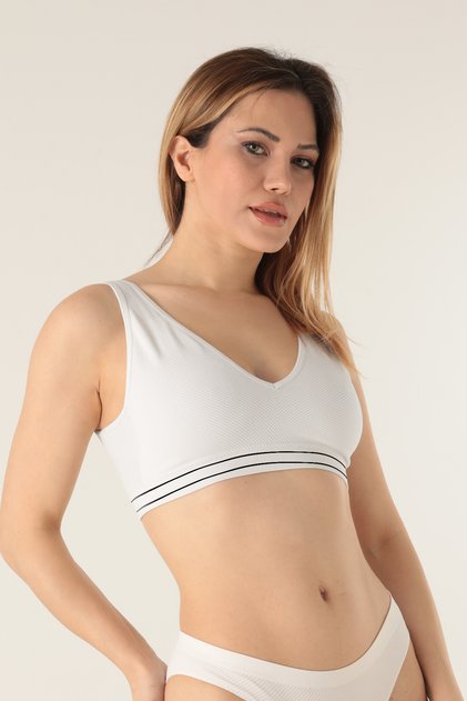 Seamless Kalın Askılı Büstiyer Crop Top