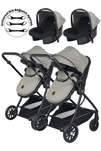 Baby Home 1010 Ayrılıp Birleşebilen Travel Sistem İkiz Bebek
