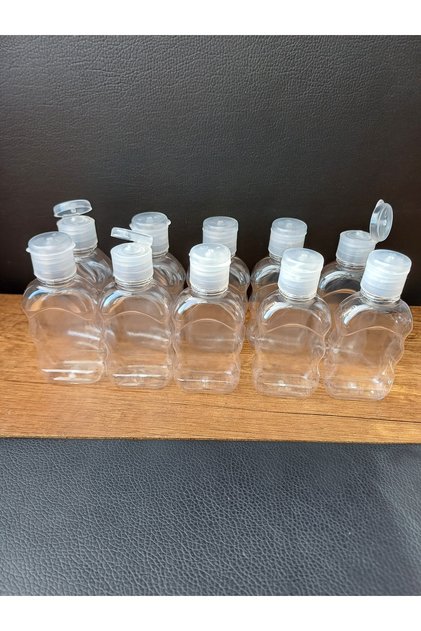 50 Ml Dökme Kapaklı Boş Pet Şişe 10 Adet