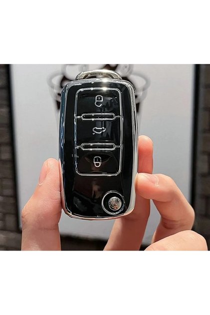 Vw Tiguan Jetta Golf 5 Golf 6 Scirocco Polo Caddy Transporter Nano Key Case Cover Black Silver Color