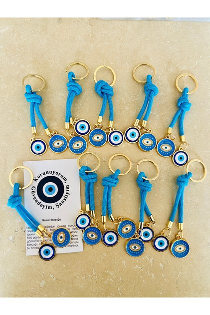 Gift 10 Evil Eye Beaded Keychain