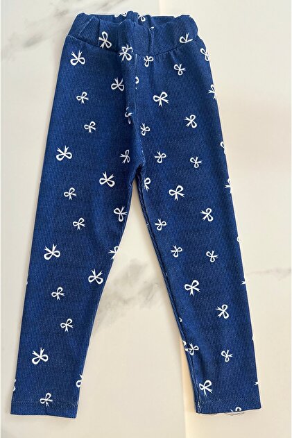Girl's Patterned Ribbed Stretchy Tights