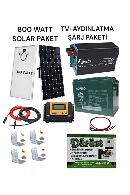 TV AYDINLATMA VE ŞARJ PAKETİ SOLAR SİSTEM
