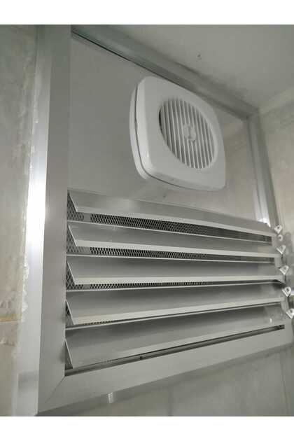 Polished Chrome Bathroom Grille with Fan Aluminum 35X35Cm Q125 Fan 145 M3