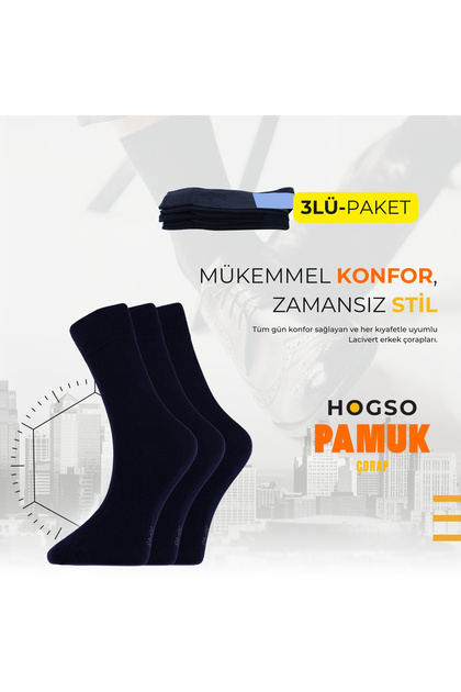 3-Pack Plain Men's Socks