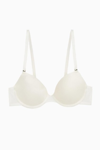 Luna Removable Strap Micro Bra - Soft Push Up, Semi-Padded - Basic - 2533 - Ecru