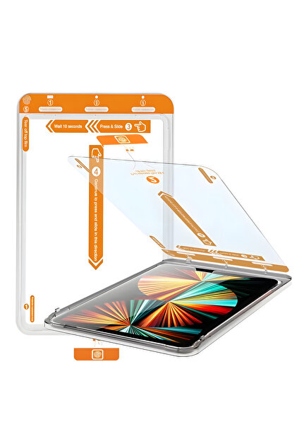 Fibaks iPad Air 11 M2 M3 M4 Çip Uygulama Aparatlı Ekran Koruyucu