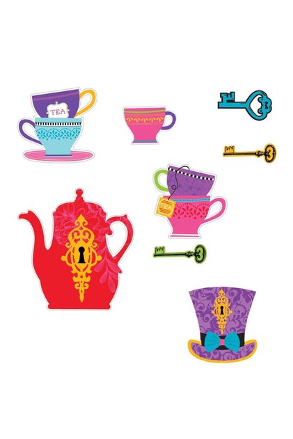 Mad Tea Party  Mega Value Assorted Cutouts