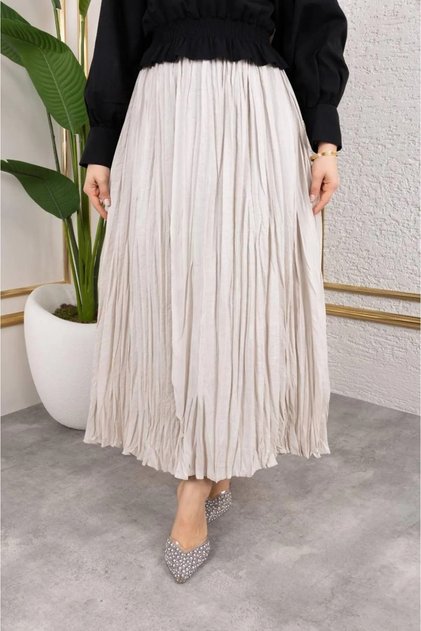 Women's Elastic Waist Pocket Crochet Skirt
