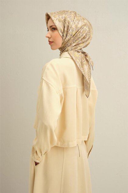 Ethnic Patterned Saf Silk Sura Scarf 9304D 07