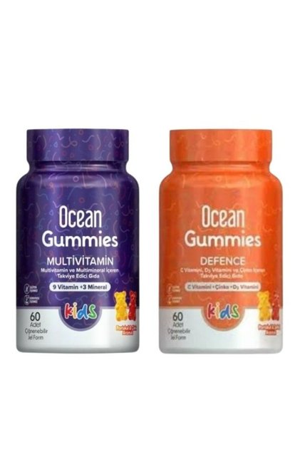Ocean Gummies Multivitamin Kids + Gummies Defence 2'li Paket