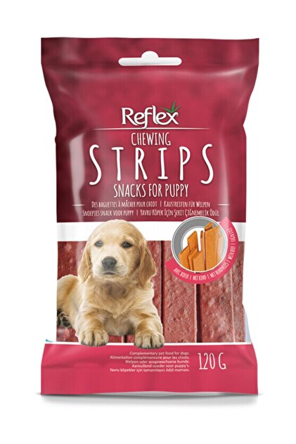 Reflex Strips Chewing Ödül Maması Yavru Köpek Biftekli 120 gr