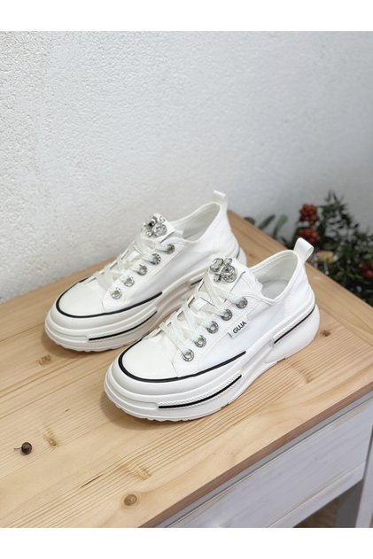 25Y389 Women's Sneakers - 5cm Thick Sole Gun Stone Sneakers