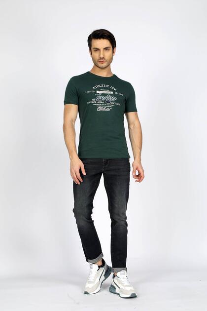 Divided Men's 100% Cotton O-Neck T-Shirt Green