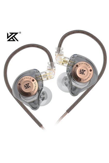 EDXProX Gray NOMIC KZ EDX PRO X Wired Earphones HIFI Stereo Bass Music Earbuds In Ear Sport Headphon