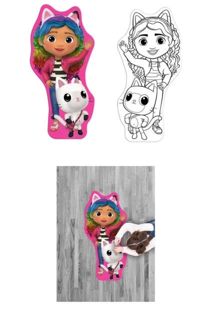 Luna Gabby's Dollhouse Floor Puzzle 2in1 4+ yaş üstü için 52