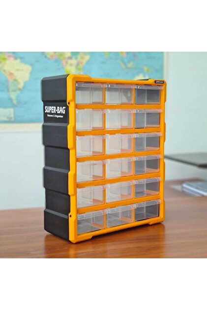 Genel Markalar Super Bag Mono Blok Çekmeceli Organizer 18'li Büyük