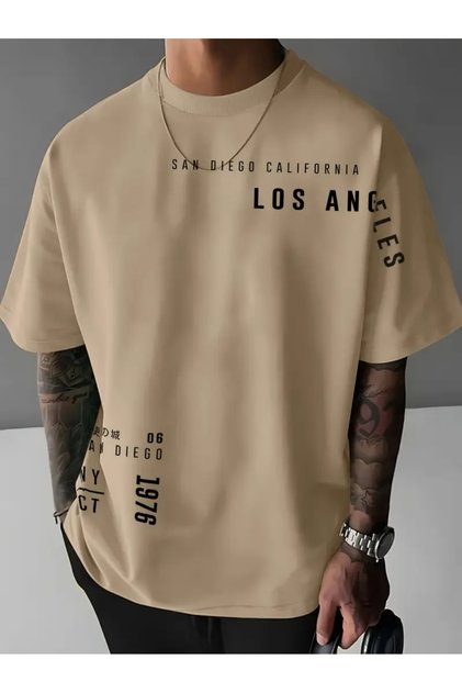 Large Size Unisex Printed Oversize T-Shirt