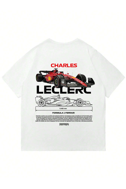 Μπλουζάκι Unisex Leclerc με στάμπα με λαιμόκοψη