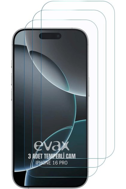 3 Pack iPhone 16 Pro Compatible Tempered Hd Glass Screen Protector Shatterproof Glass (3 Pack)