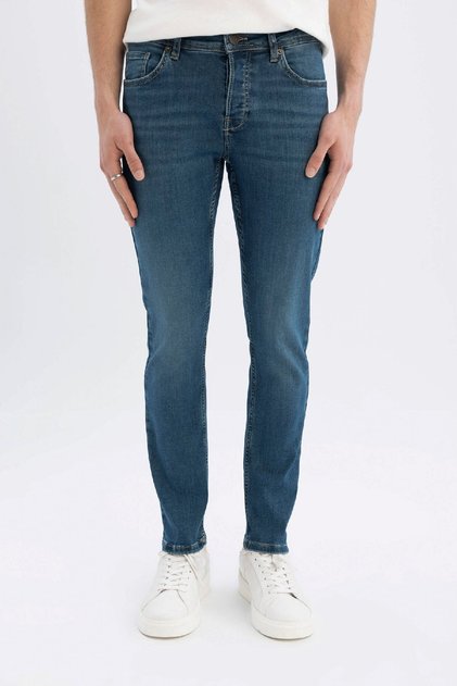 Carlo Skinny Fit Extra Narrow Fit Regular Waist Extra Narrow Leg Jean Trousers B2570Ax24Sm