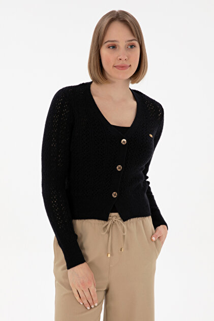 Women's Navy Blue Knitwear Cardigan 50312921 -Vr033