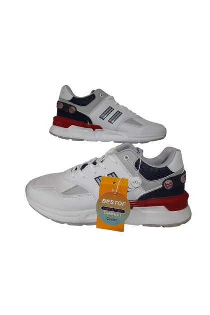 Men's White Orthopedic Sole Walking Shoes Bstf203-00