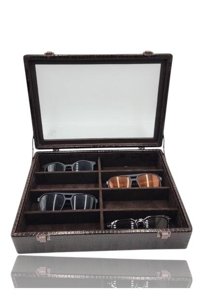 Gözloff Box and Crocodile Brown Glasses Bag