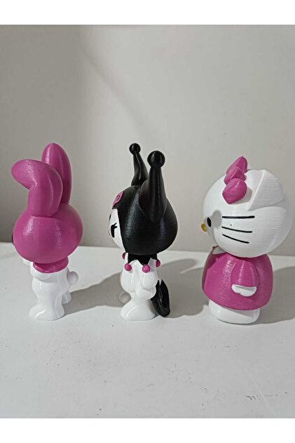 Genel Markalar Kuromi - My Melody - Hello Kitty 3'lü Figür Set 13