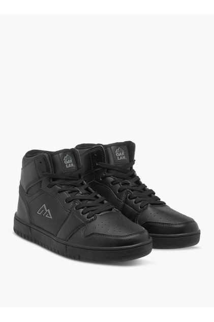 Panelled High Cut Sneakers with Lace-Up Closure