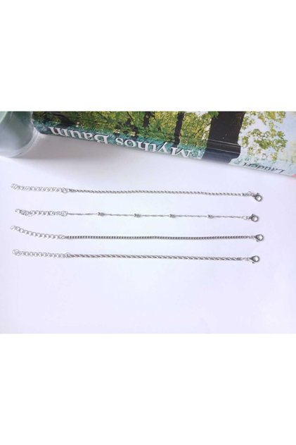 Set of 4 Silver Color Bracelets