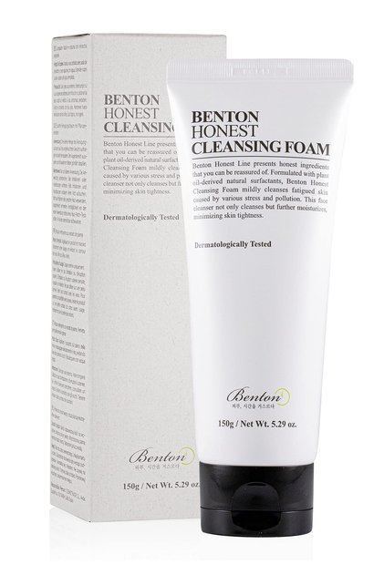 Benton Honest Cleansing Foam, 150g, Moisturizing & Soothing for Sensitive Skin, Camelia Oil