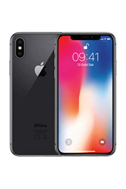 iPhone X ブラック 本体 Apple Yenilenmiş iPhone X 64 GB Uzay Grisi Cep Telefonu (12 Ay