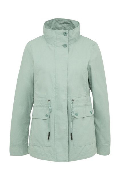 Jacke mit Stehkragen und Kordelzug aus Baumwolle