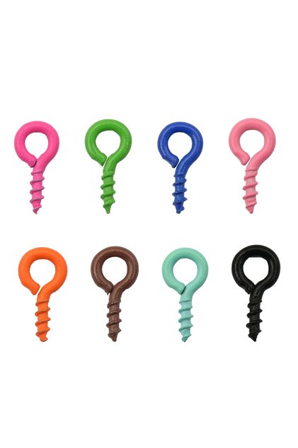 4x8mm Mixed color 100pcs 50-100Pcs/lot 4*8mm Colorful Small Tiny Mini Eye Pins Eyepins Hooks Eyelets
