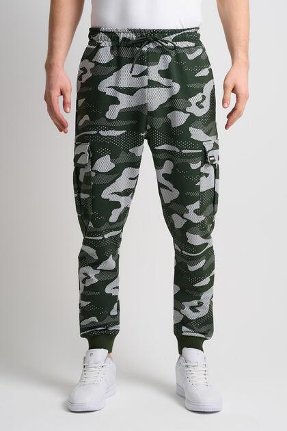 Camouflage Patterned Cargo Pocket Sweatpants (E21-72102)