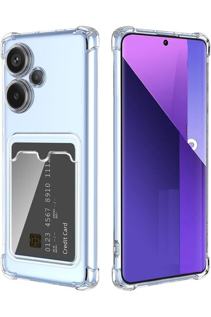 Redmi 13 4g Case with Camera and Corner Protection, Card Holder on the Back, Wallet, Shock Absorbing Cover