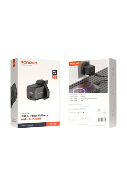Pd 20W Uk Fast Charger - Black