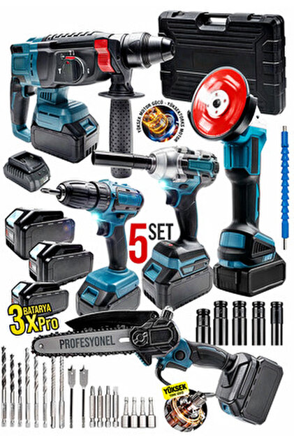JetVolt Profesyonel 21V 2.0Ah Bez Çantalı Kömürsüz Darbeli 6'lı
